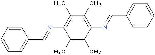 (1E,1'E)-N,N'-(2,3,5,6-tetramethyl-1,4-phenylene)bis(1-phenylmethanimine)