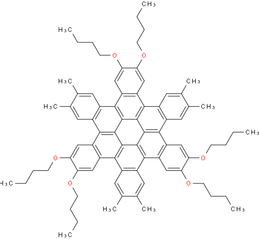2,3,10,11,18,19-hexabutoxy-6,7,14,15,22,23-hexamethyltrinaphtho[1,2,3,4-fgh:1',2',3',4'-pqr:1'',2'',3'',4''-za1b1]trinaphthylene