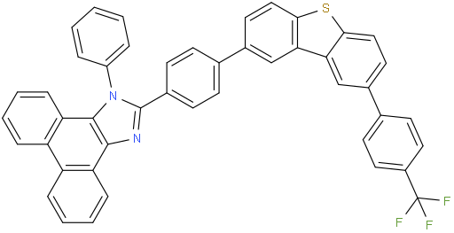 1-phenyl-2-(4-(8-(4-(trifluoromethyl)phenyl)dibenzo[b,d]thiophen-2-yl)phenyl)-1H-phenanthro[9,10-d]imidazole