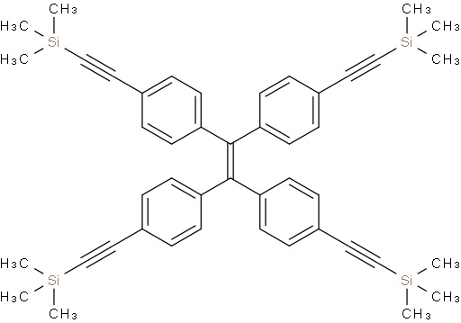 Benzene, 1,1',1'',1'''-(1,2-ethenediylidene)tetrakis[4-[2-(trimethylsilyl)ethynyl]-, 1,1,2,2-Tetrakis(4-((trimethylsilyl)ethynyl)phenyl)ethene