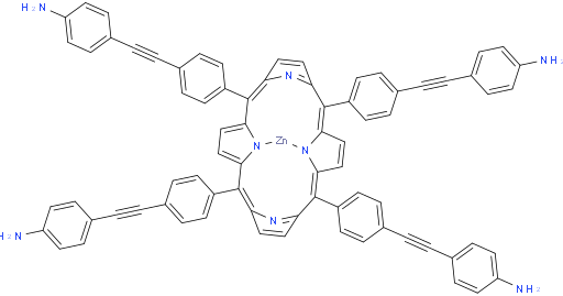 4,4',4'',4'''-((porphyrin-5,10,15,20-tetrayltetrakis(benzene-4,1-diyl))tetrakis(ethyne-2,1-diyl))tetraaniline Zinc  TAPP(Zn)
